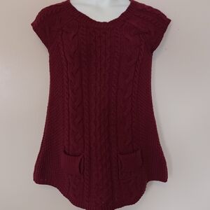 Burgundy Mini Sweater Dress